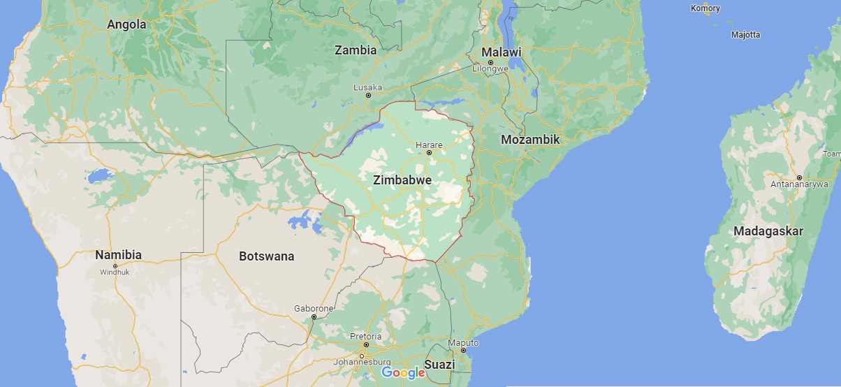 Zimbabwe mapa