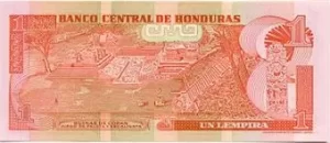 1 lempira (HNL, Honduras) rewers