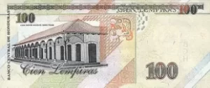 100 lempira (HNL, Honduras) rewers