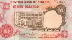 1 naira nigeryjska (awers)