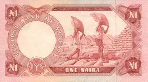 1 naira nigeryjska (rewers)