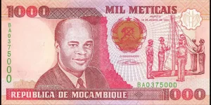 1 000 meticali MZN (awers)