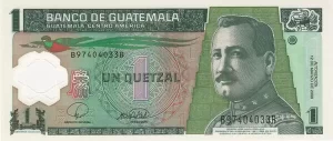 1 quetzal gwatemalski (awers)