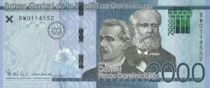 2000 peso dominikańskich (awers)