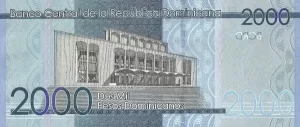 2000 peso dominikańskich (rewers)