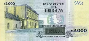 2000 peso urugwajskich (rewers)